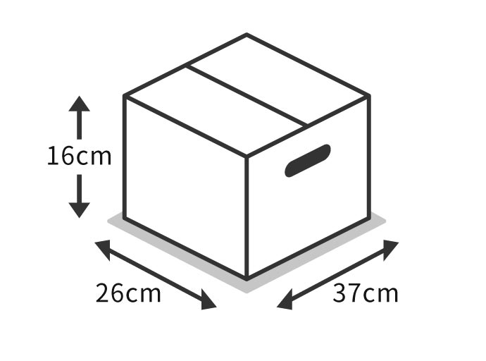 長さ26cm × 幅37cm × 深さ16cm