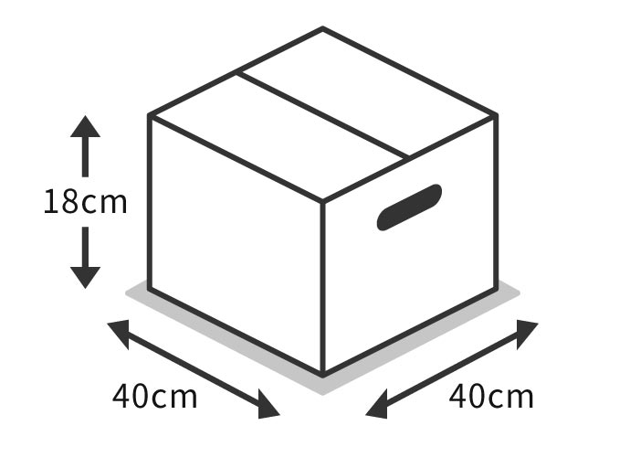 長さ40cm × 幅40cm × 深さ18cm