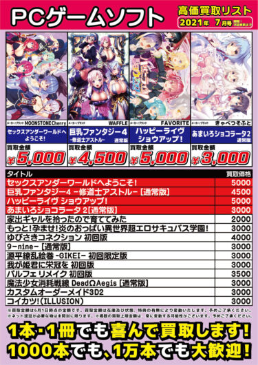 2021年7月　買取新聞